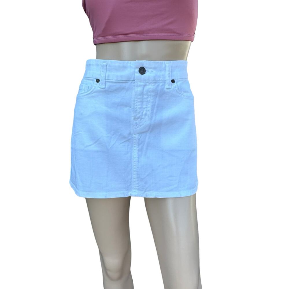 New Citizens of Humanity Women White Denim Stretch Jean Denim Mini Skirt 28